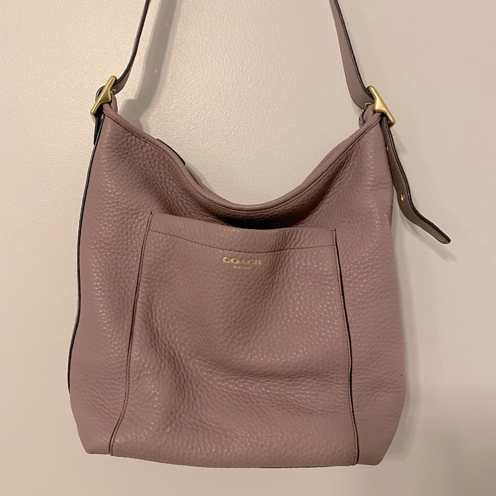 Purple Coach Leather Hobo Crossbody